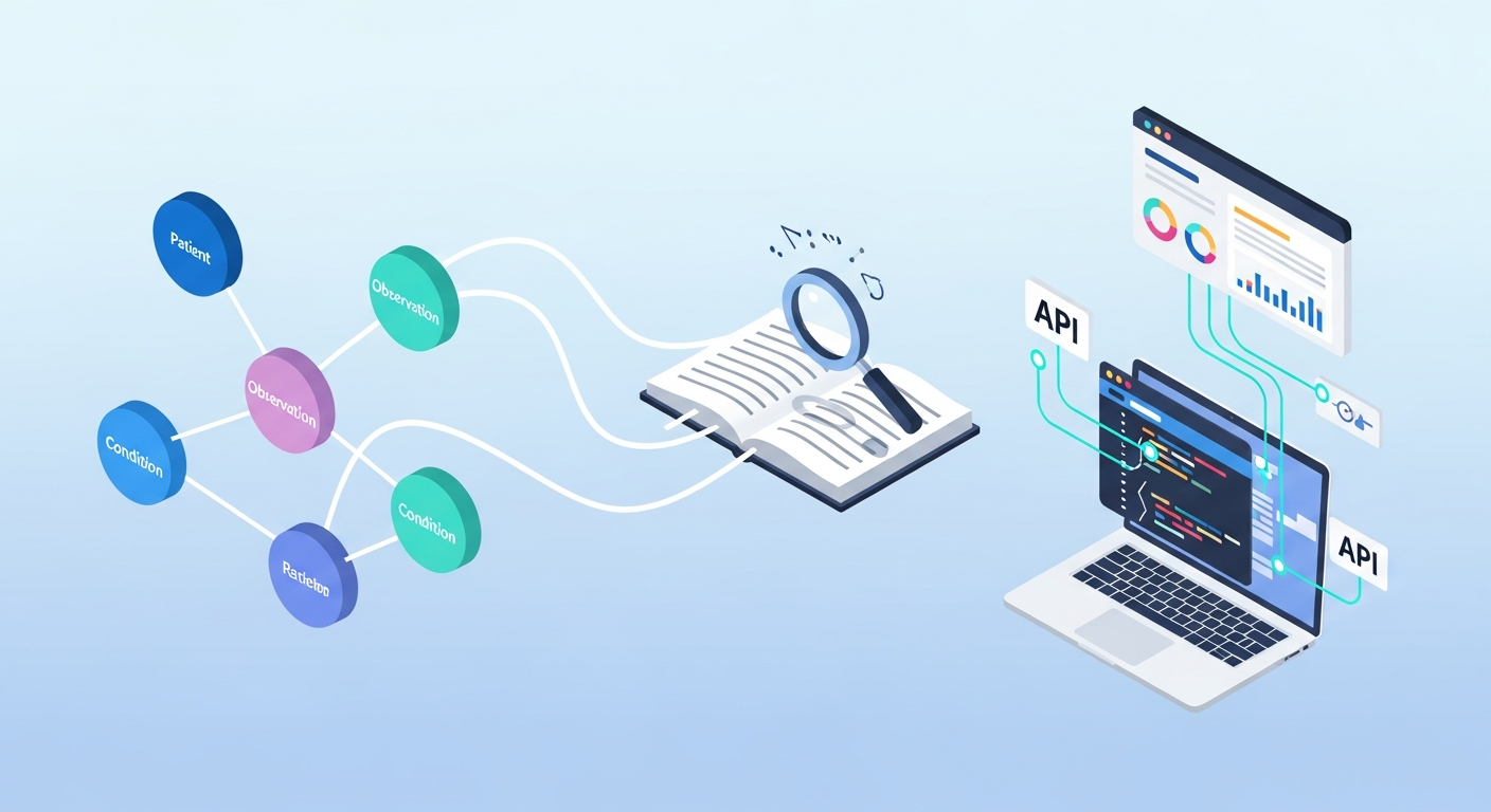 FHIR concepts flowing into a developer's application